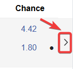 Arrow to open all bets at once