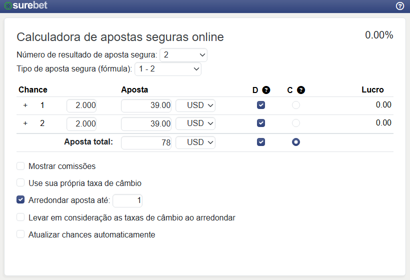 Standalone Surebet Calculator